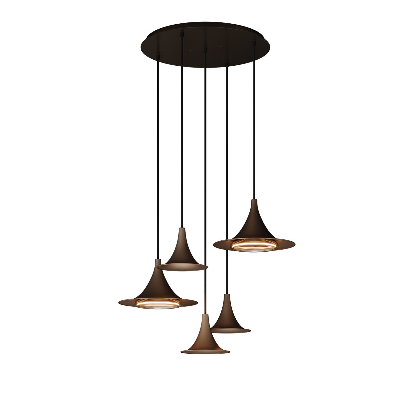 Hanglamp Arezzo Five met Segula floating globe