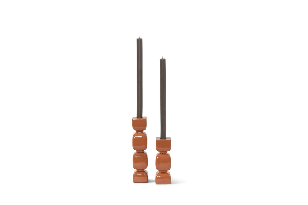 Aluminium Emaille Kandelaars – Set van 2