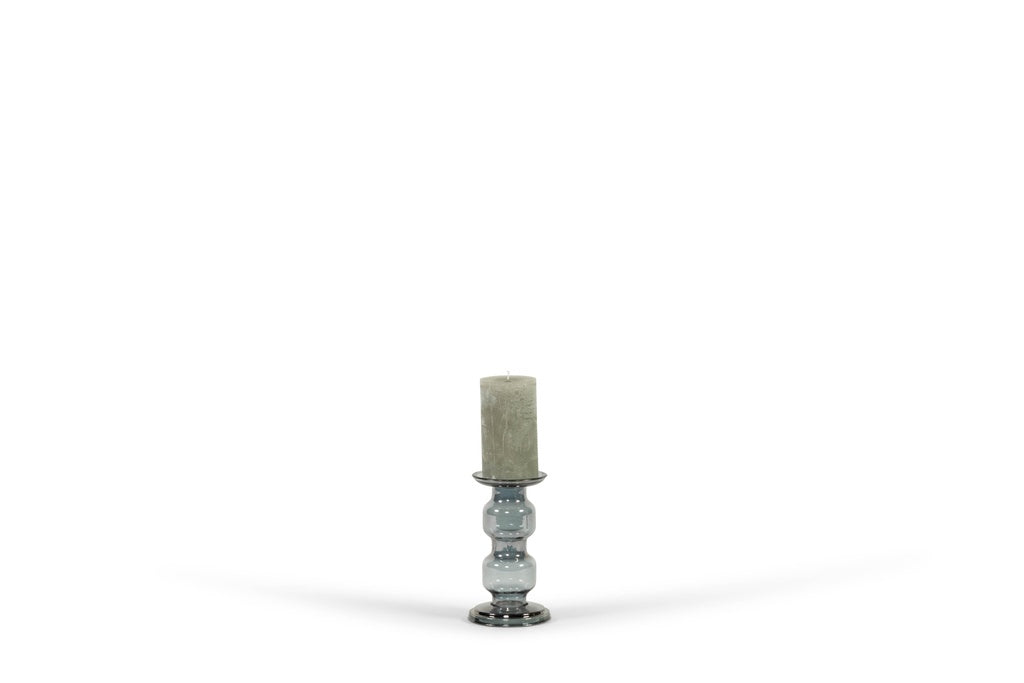Smoke kandelaar modgeblazen glas