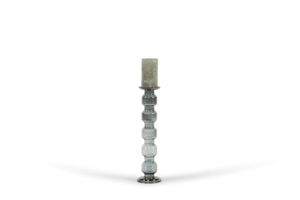 Dekocandle glazen kandelaar interieur grijs