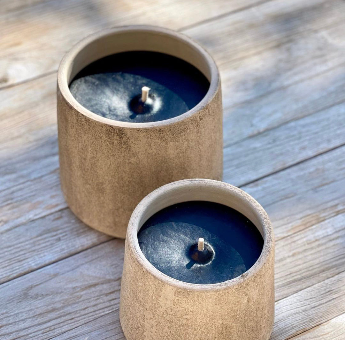 Outdoor Candle Camel Terracotta