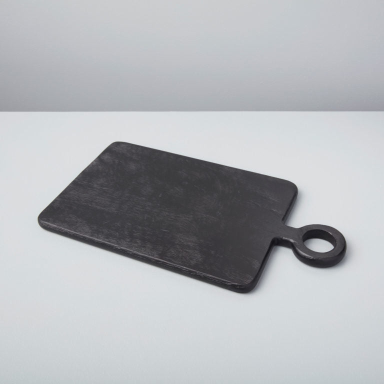 Brushed Black Mango Wood Rectangular Board, Small