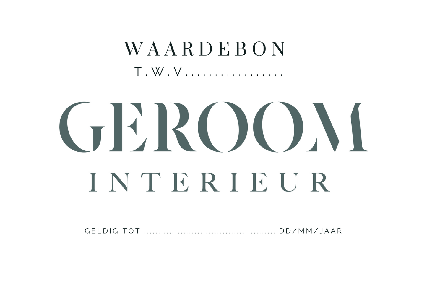 Geroom Interieur Cadeaubon