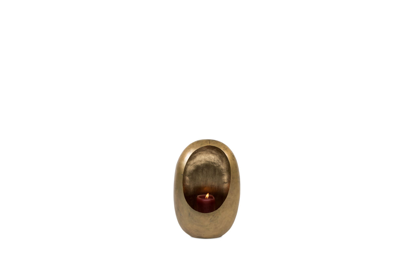 Standing egg with gold leafing inside