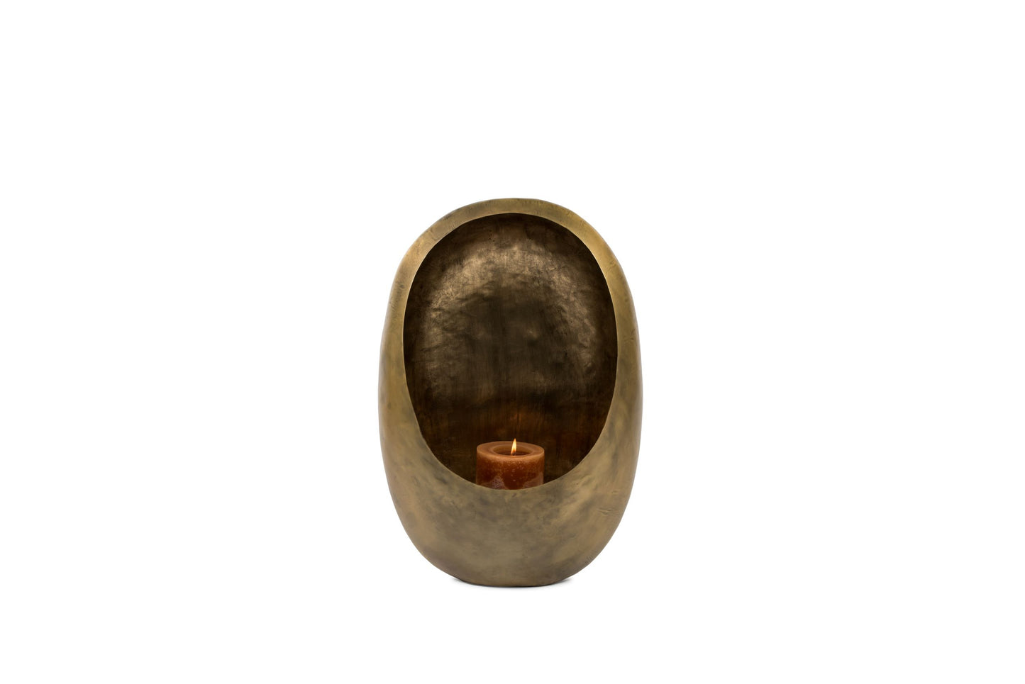 Standing egg with gold leafing inside