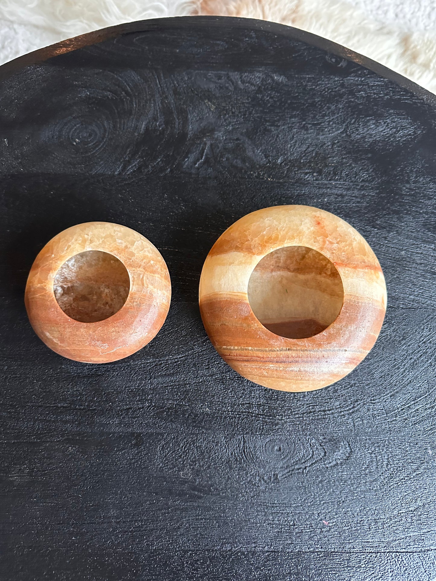 Alabasters theelichthouders pebbles