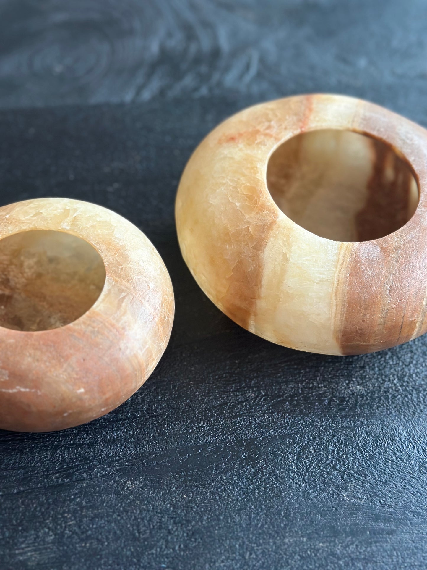 Alabasters theelichthouders pebbles