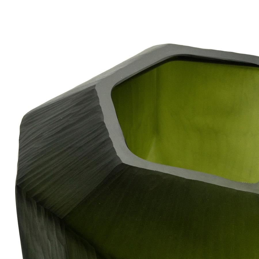 Vaas Kyosus – mat glas – olijfgroen – 47 cm