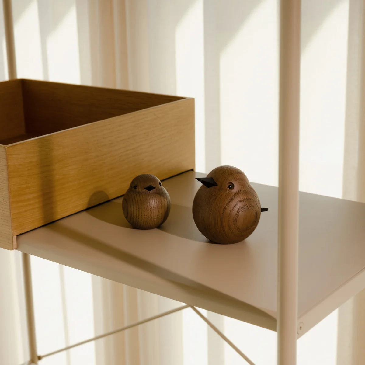 Sparrow houten vogeltje – Smoke Stained Oak