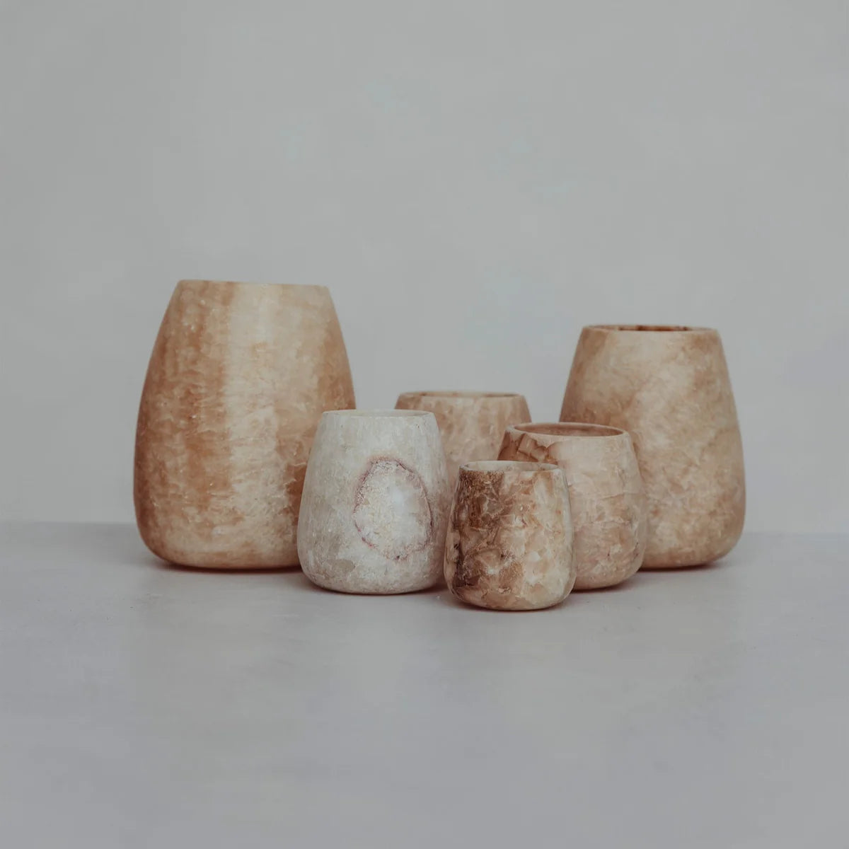 Alabaster theelichthouders Teardrop