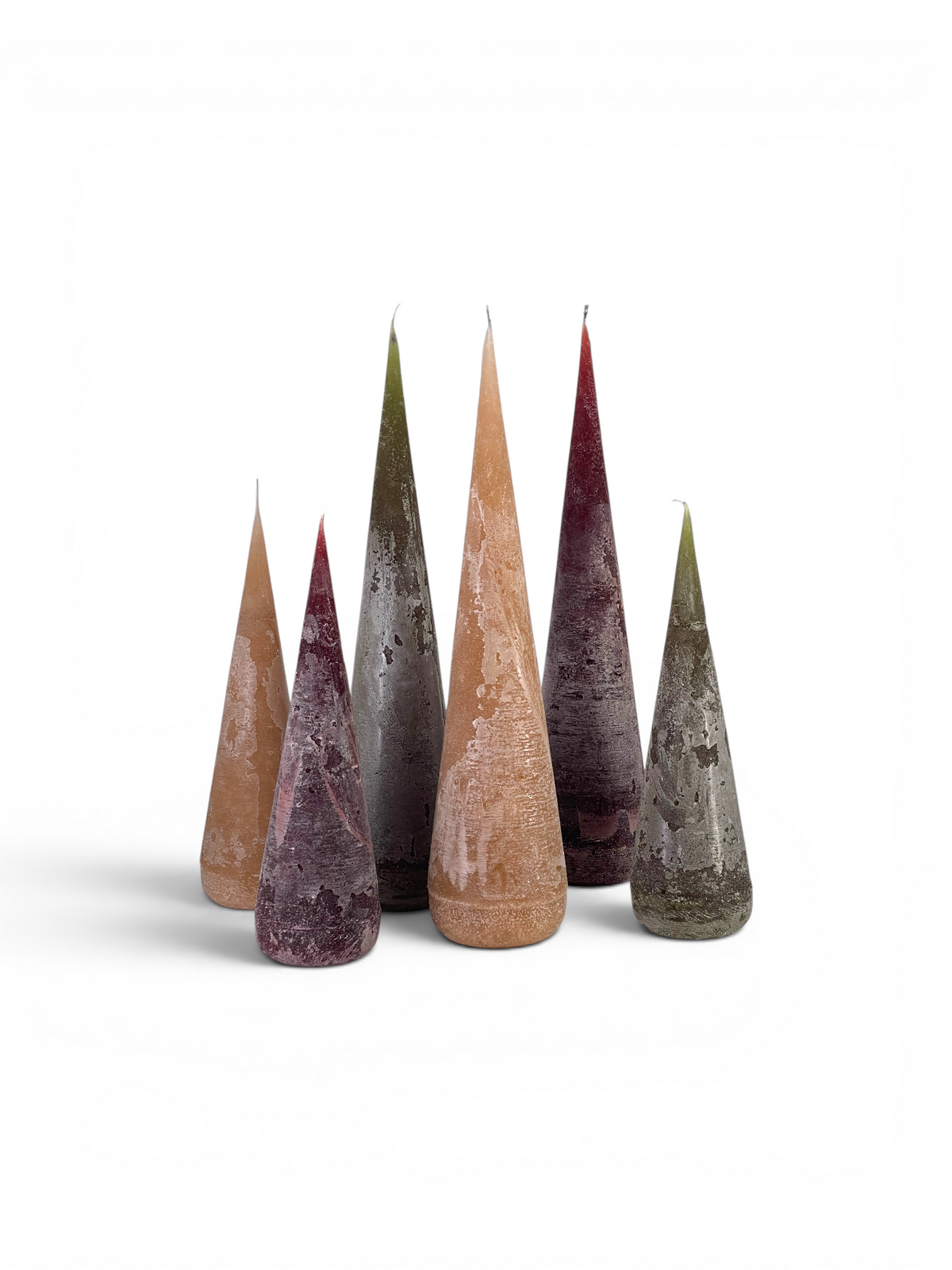 Pinecone kaarsen Wine Wood – S, L & set van 2