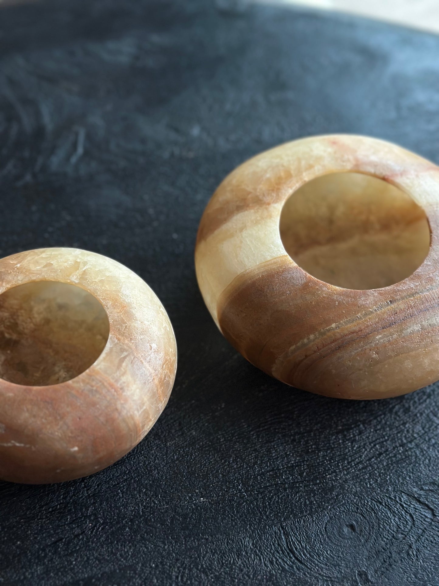 Alabasters theelichthouders pebbles