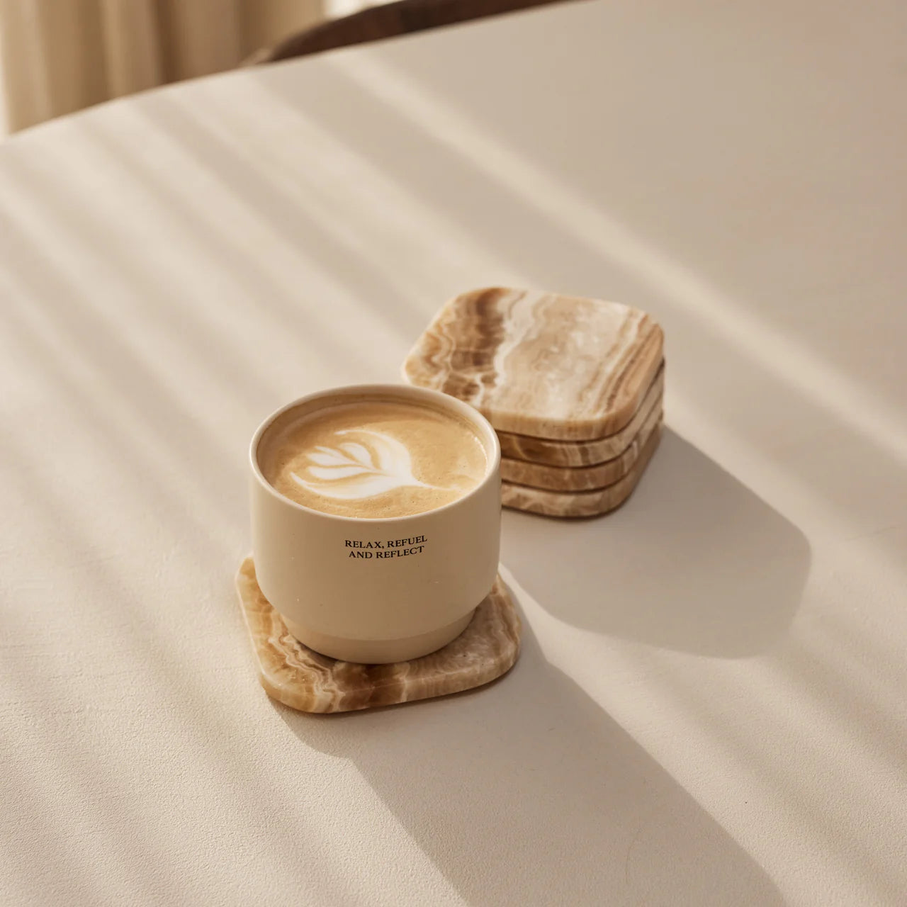 Onyx onderzetters - Set van 4