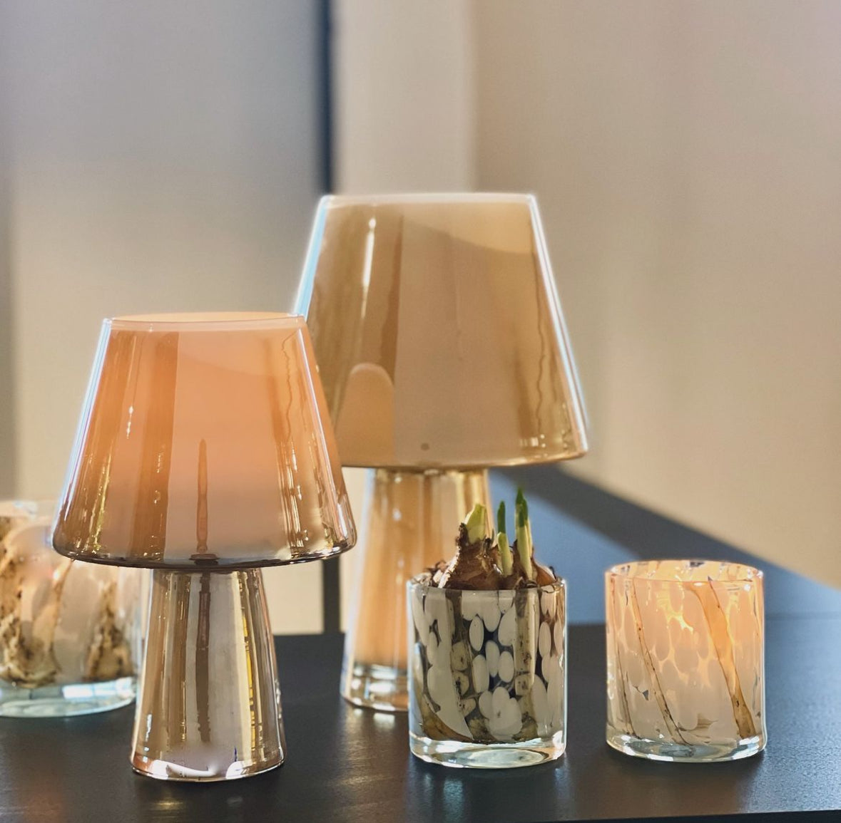 Lampadaire beige luster