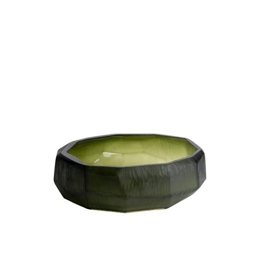 Schaal Kyosus – mat glas – olijfgroen