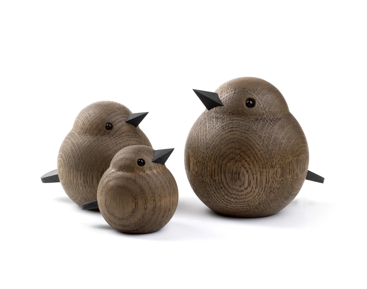 Sparrow houten vogeltje – Smoke Stained Oak