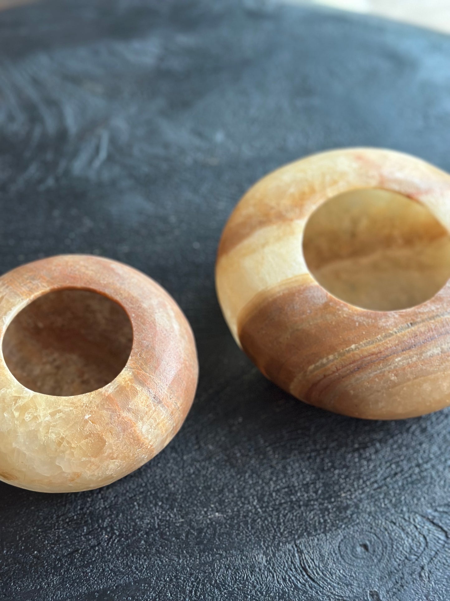 Alabasters theelichthouders pebbles