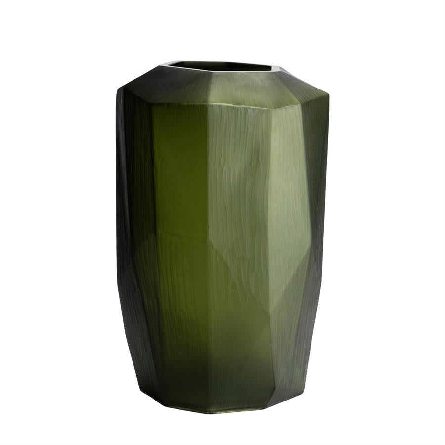 Vaas Kyosus – mat glas – olijfgroen – 47 cm
