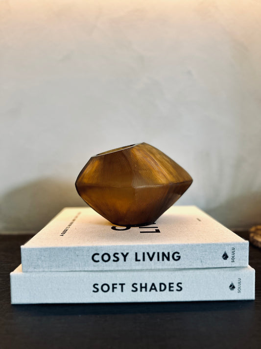 Mondgeblazen vaas Copper Cut