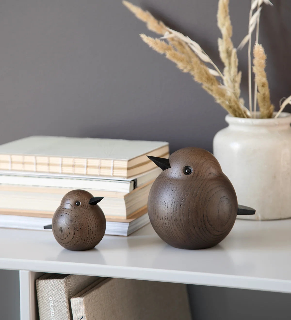 Sparrow houten vogeltje – Smoke Stained Oak