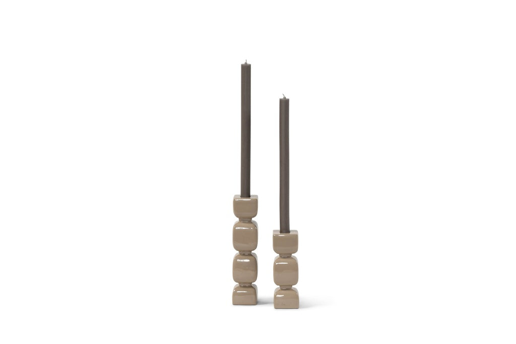 Aluminium Emaille Kandelaars – Set van 2