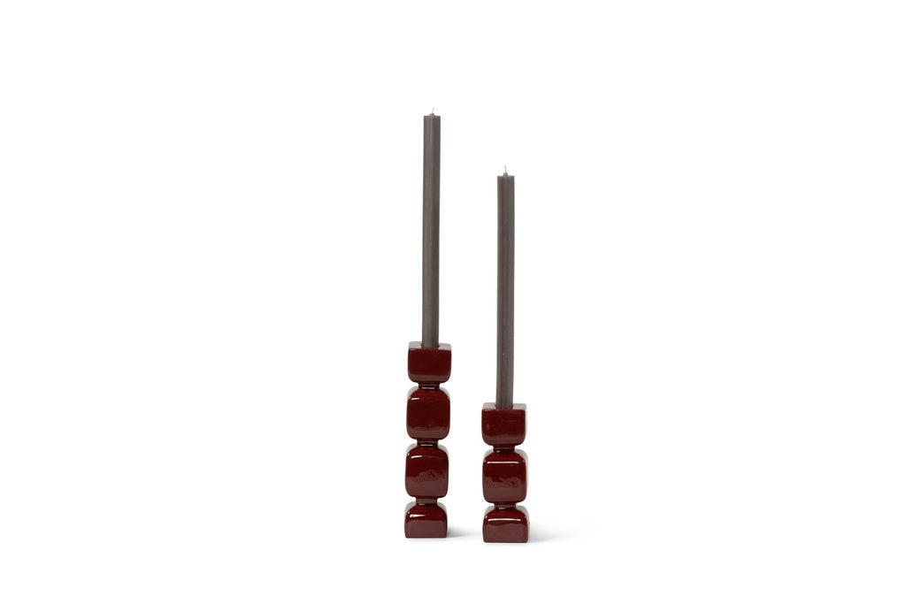 Aluminium Emaille Kandelaars – Set van 2