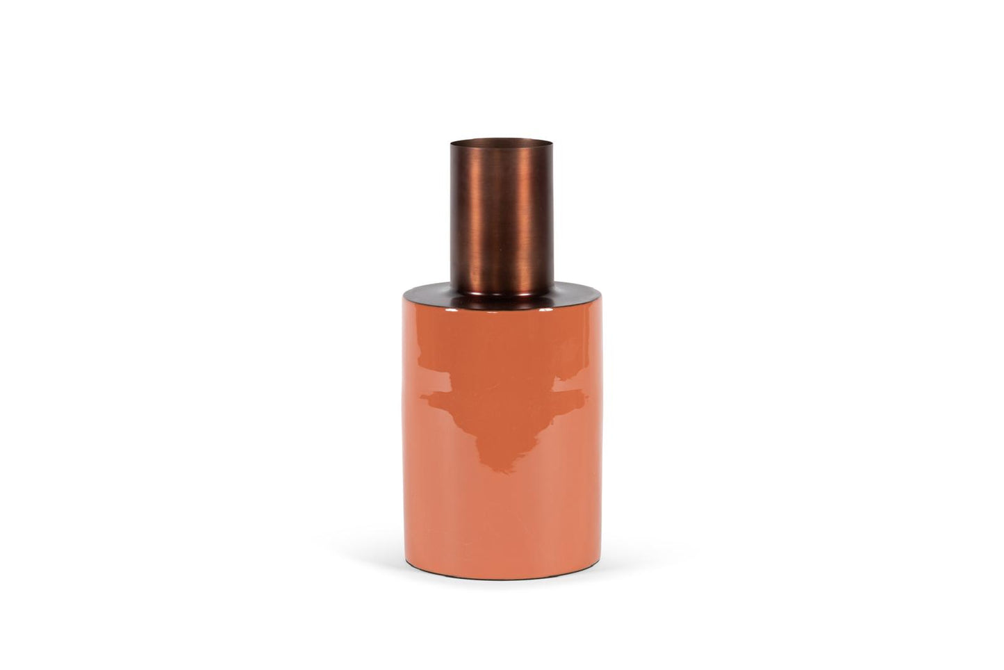 Vase Enamel - Terracotta & Top Copper Antique | Geroom Interieur