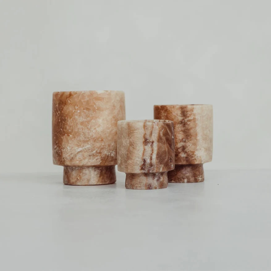 Alabaster theelichthouders Coupe