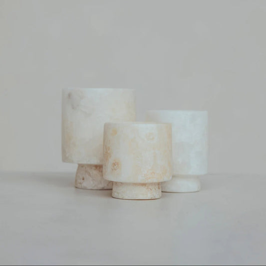 Alabaster theelichthouders Coupe
