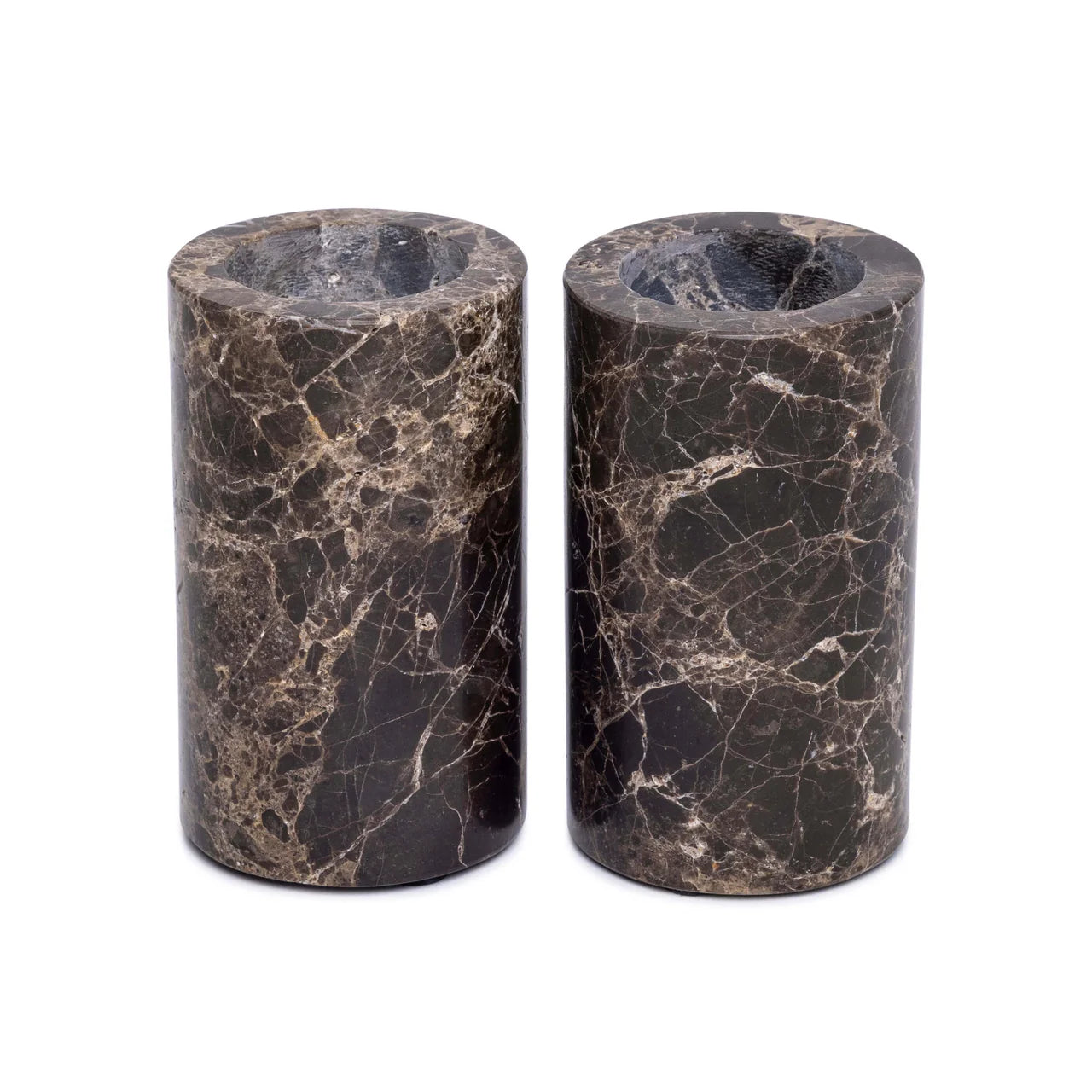 Marmer theelichthouder – Bruin