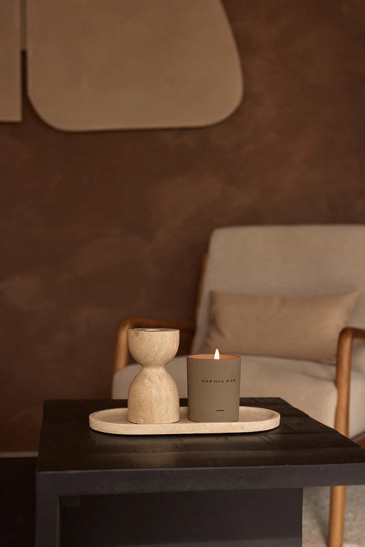 Travertin Ovaal Dienblad 30×15 cm