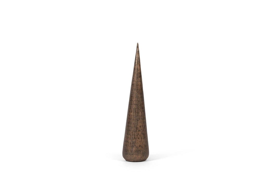 Kerstboom ornament- metal/rustic gold