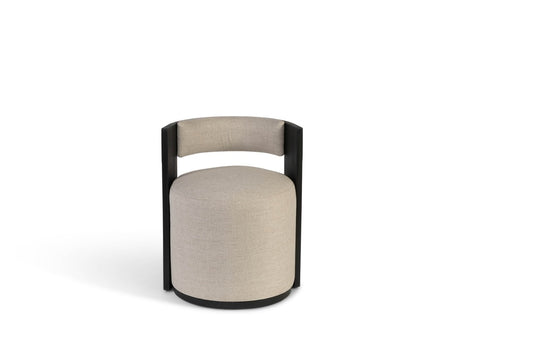 One Seater ecru on black brushed wood