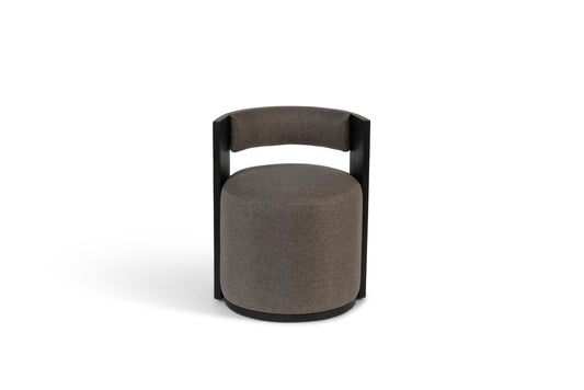 One Seater grey on black brushed wood