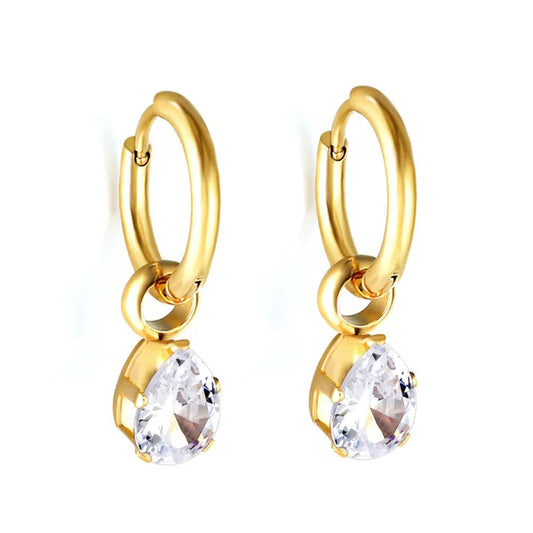 Oorbellen Ariadne huggie hoops met charm – Geroom Party Edition