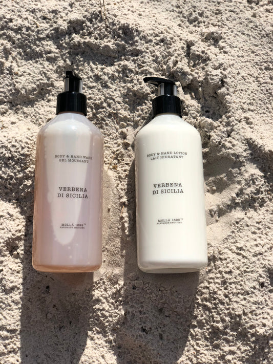 Body & Hand lotion Verbena di Sicilia van Cereria Mollà – luxe handwash en bodylotion met natuurlijke ingrediënten