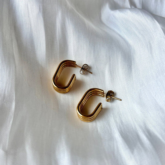 Oorbellen Miranda 18k verguld – Geroom Party Edition