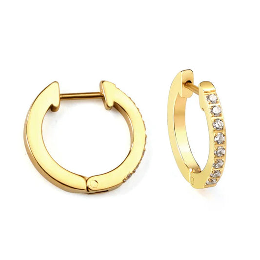 Oorbellen Ophelia Hoops 18k verguld met zirkonia