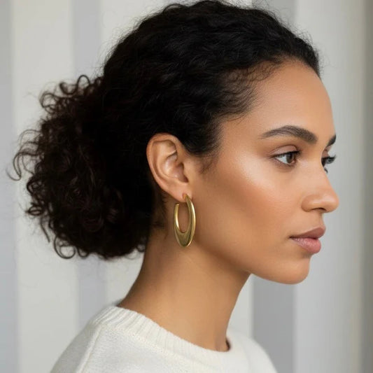 Oorbellen Oval Bliss Large 50 mm – Geroom Party Edition