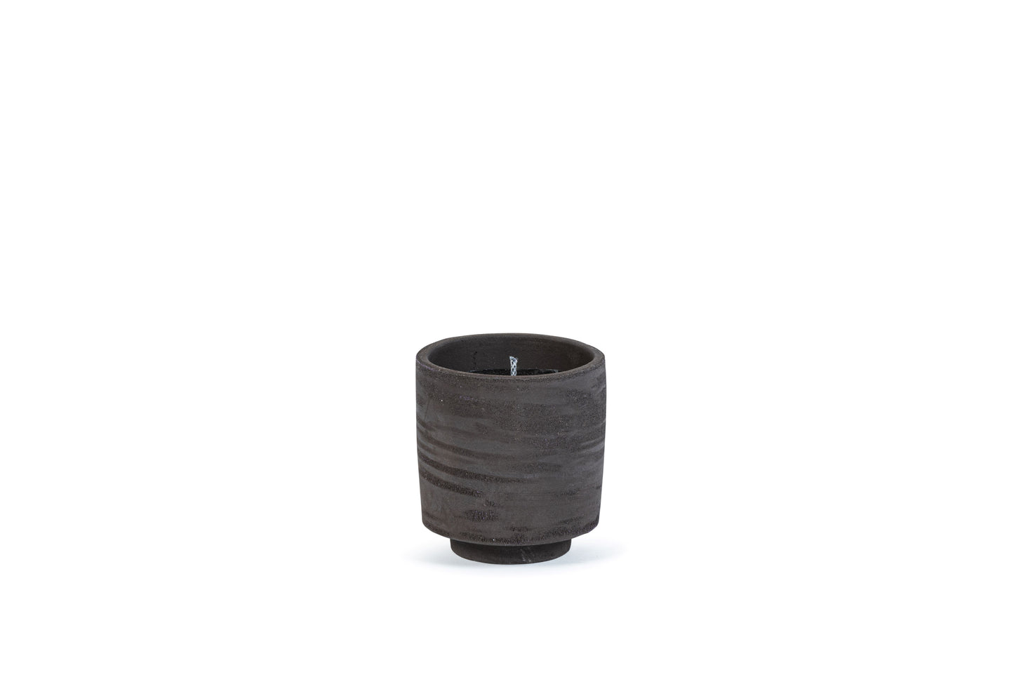 Outdoor Candle Terracotta round black