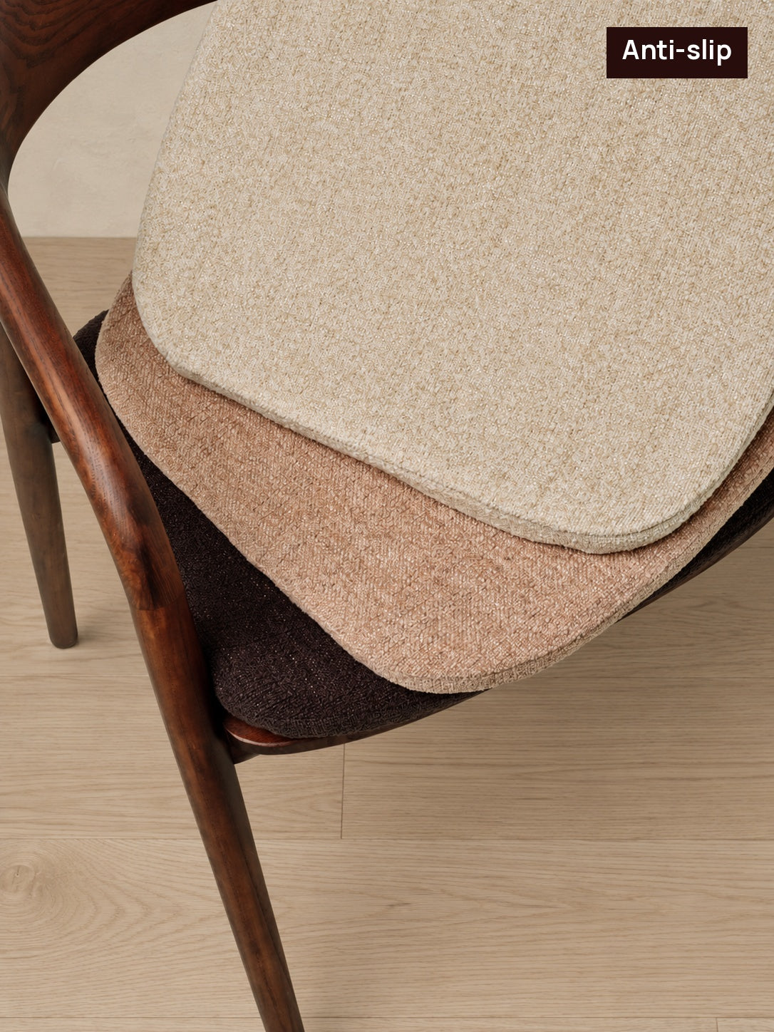 Zitkussen voor houten eetkamerstoel beige