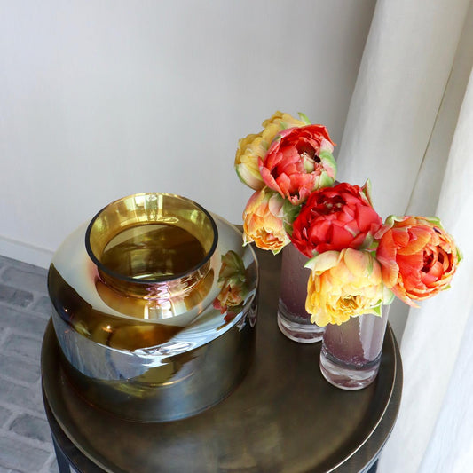 Flowervase Olive Luster – Stijlvolle glazen vaas | Geroom Interieur
