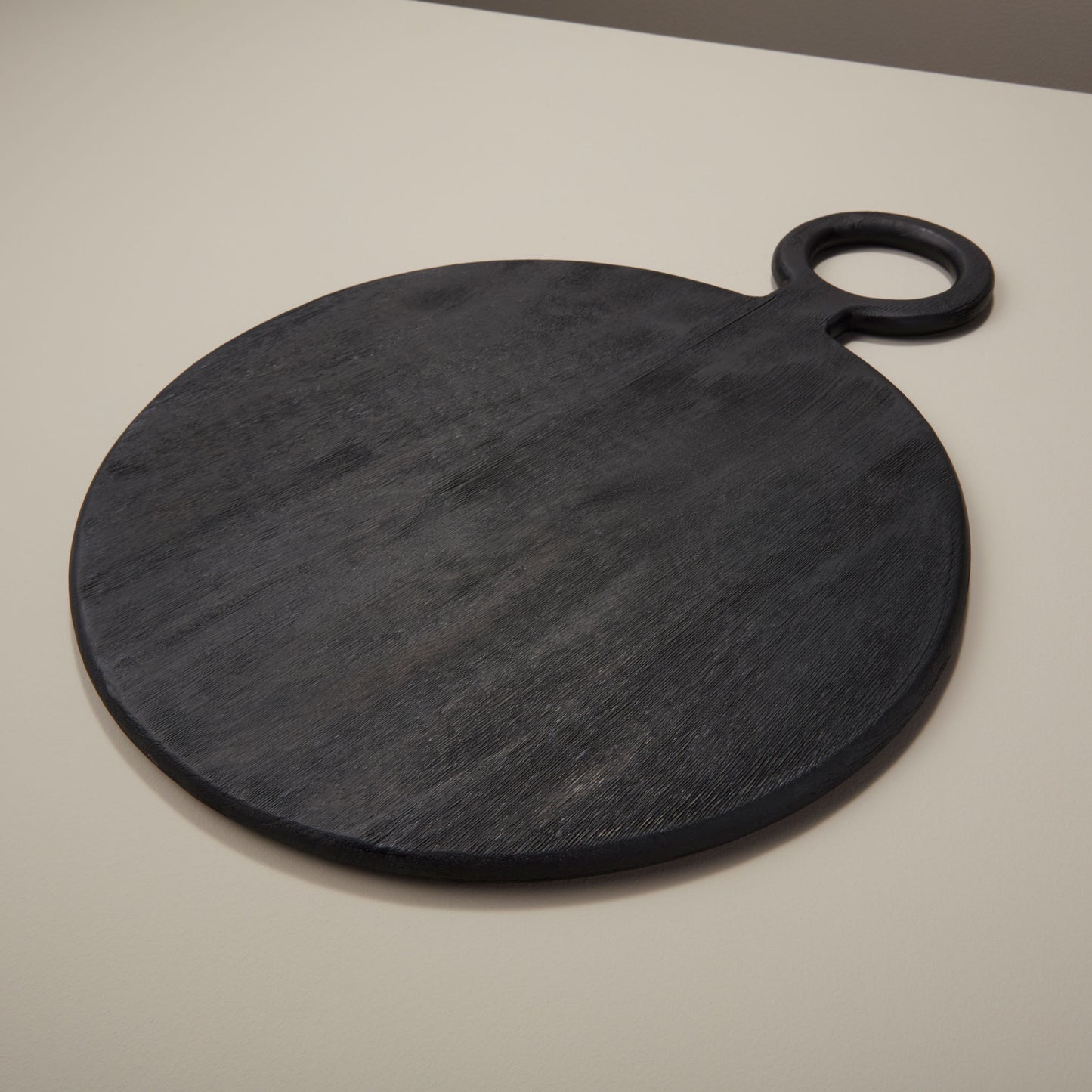 Brushed Black Mango Wood Round Board