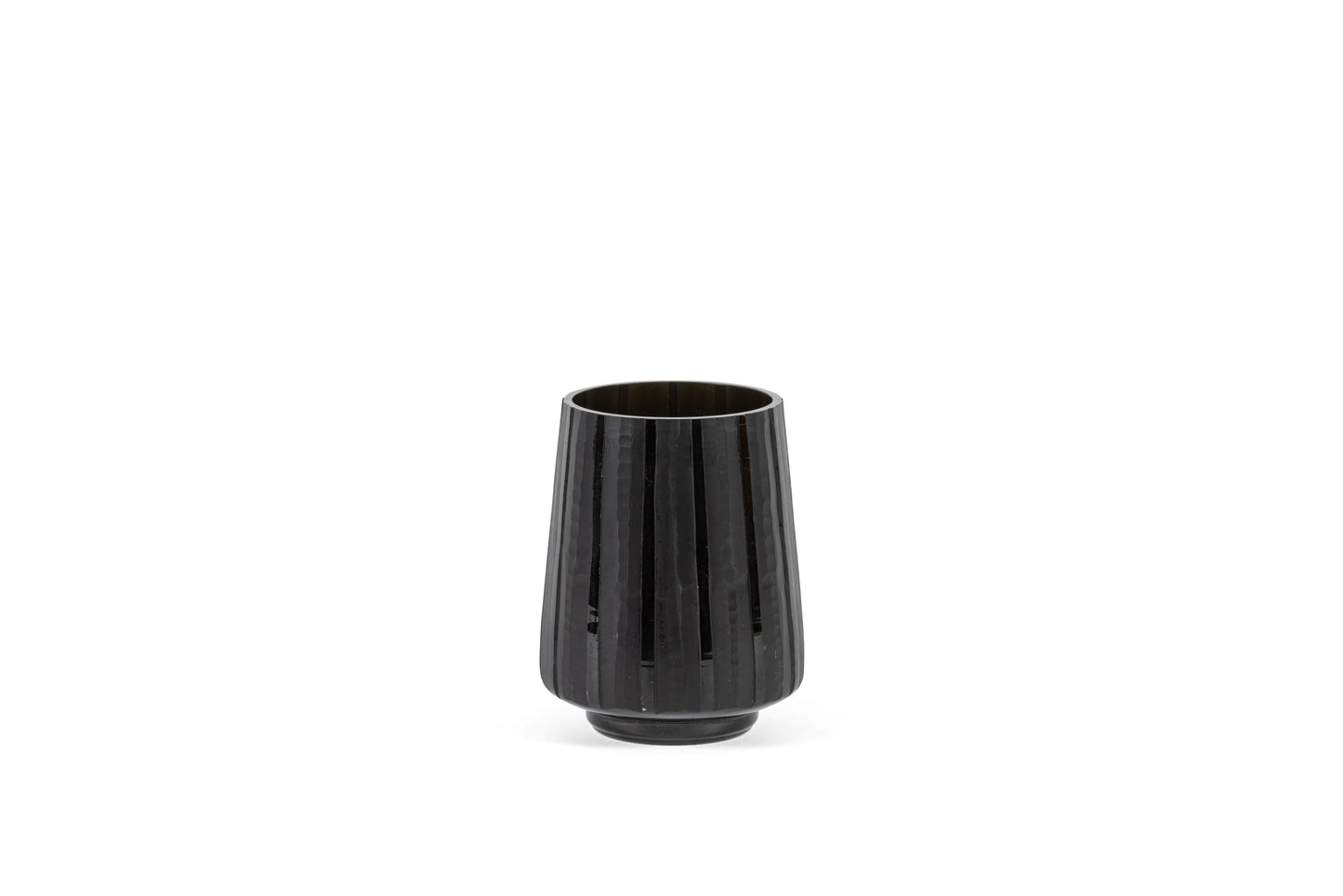 Mouthblown vertical cutted vase