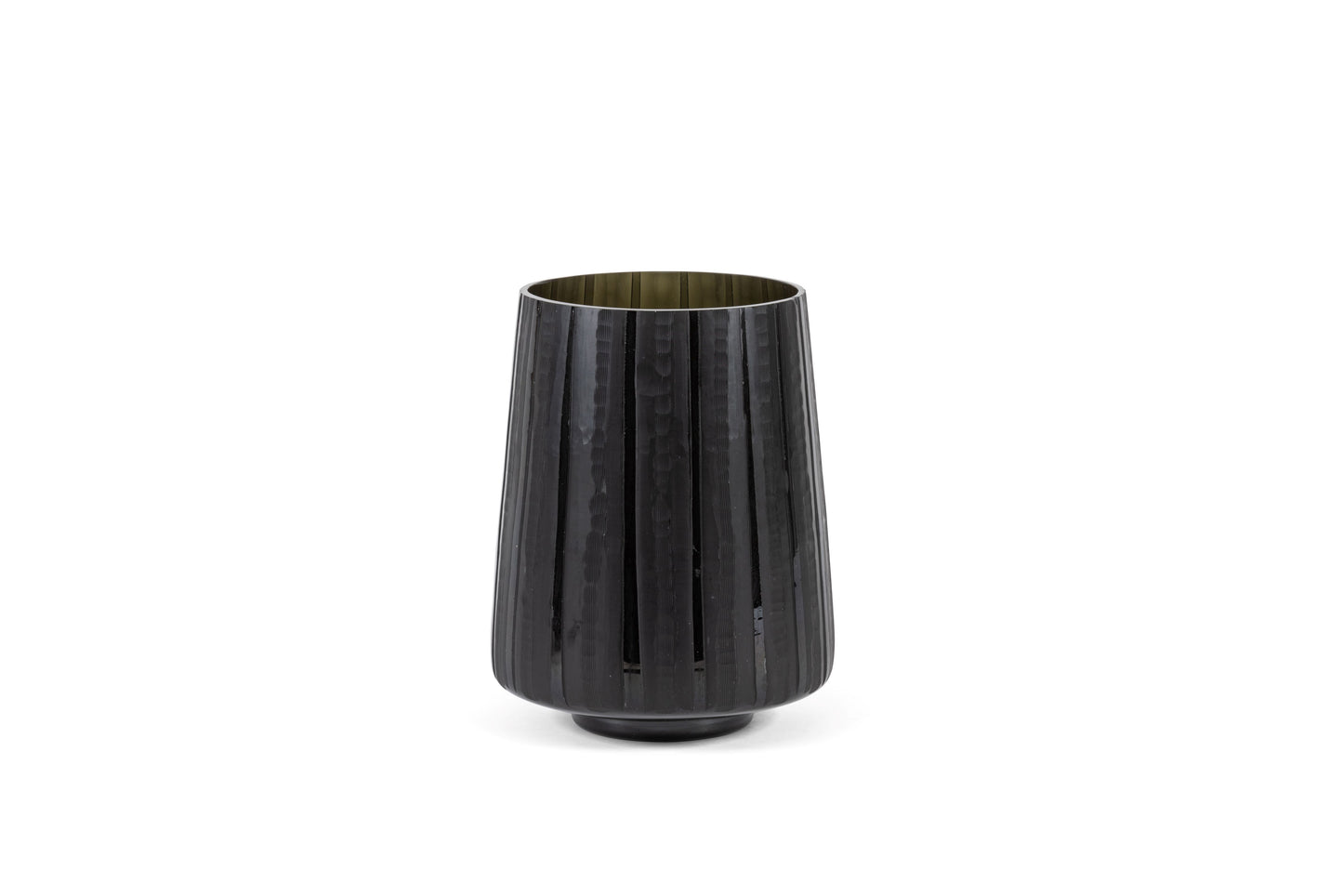 Mouthblown vertical cutted vase
