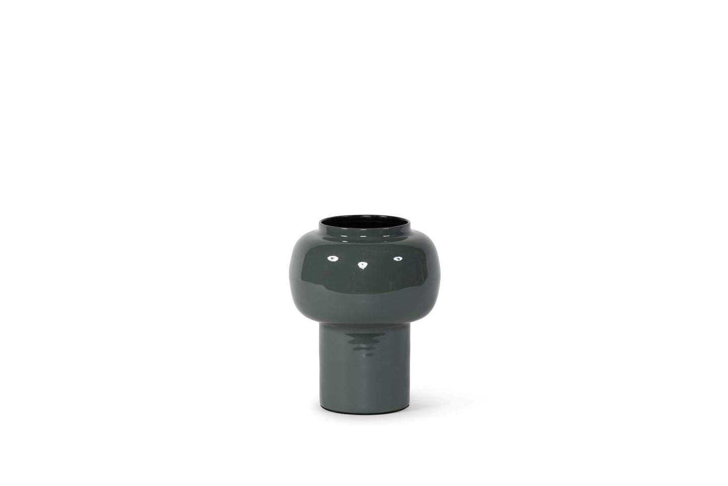 Vase Enamel green/grey