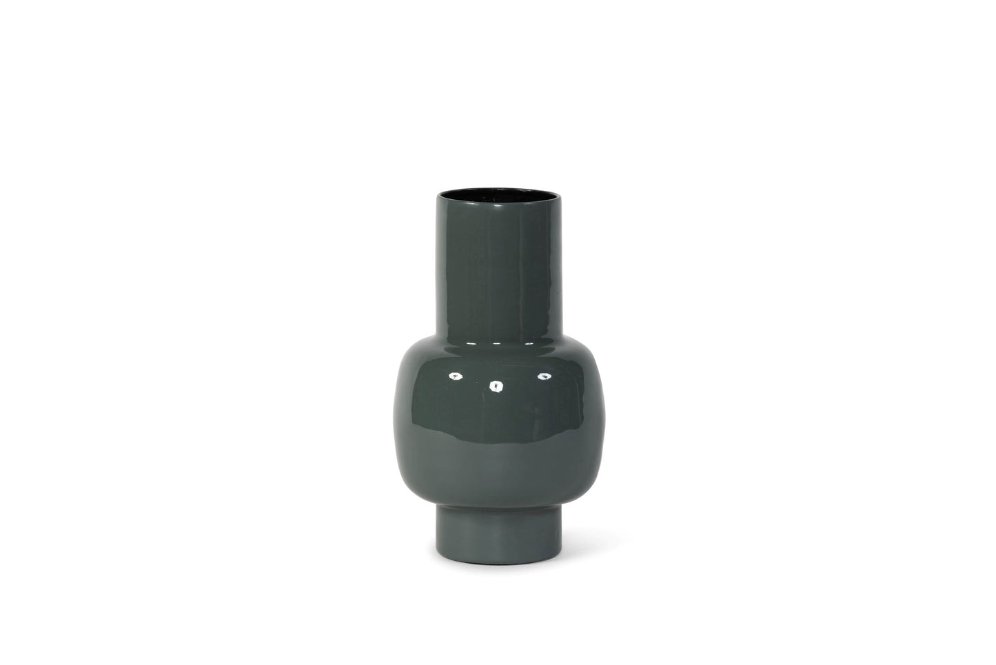 Vase Enamel green/grey