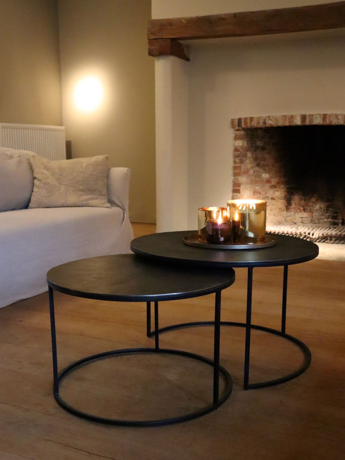 Nested Coffee Table, black (set of 2)