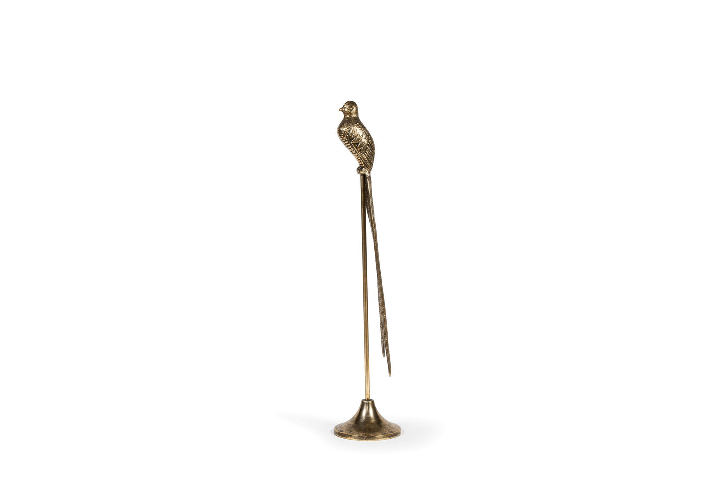 Bird sculpture - Metal -Antique gold