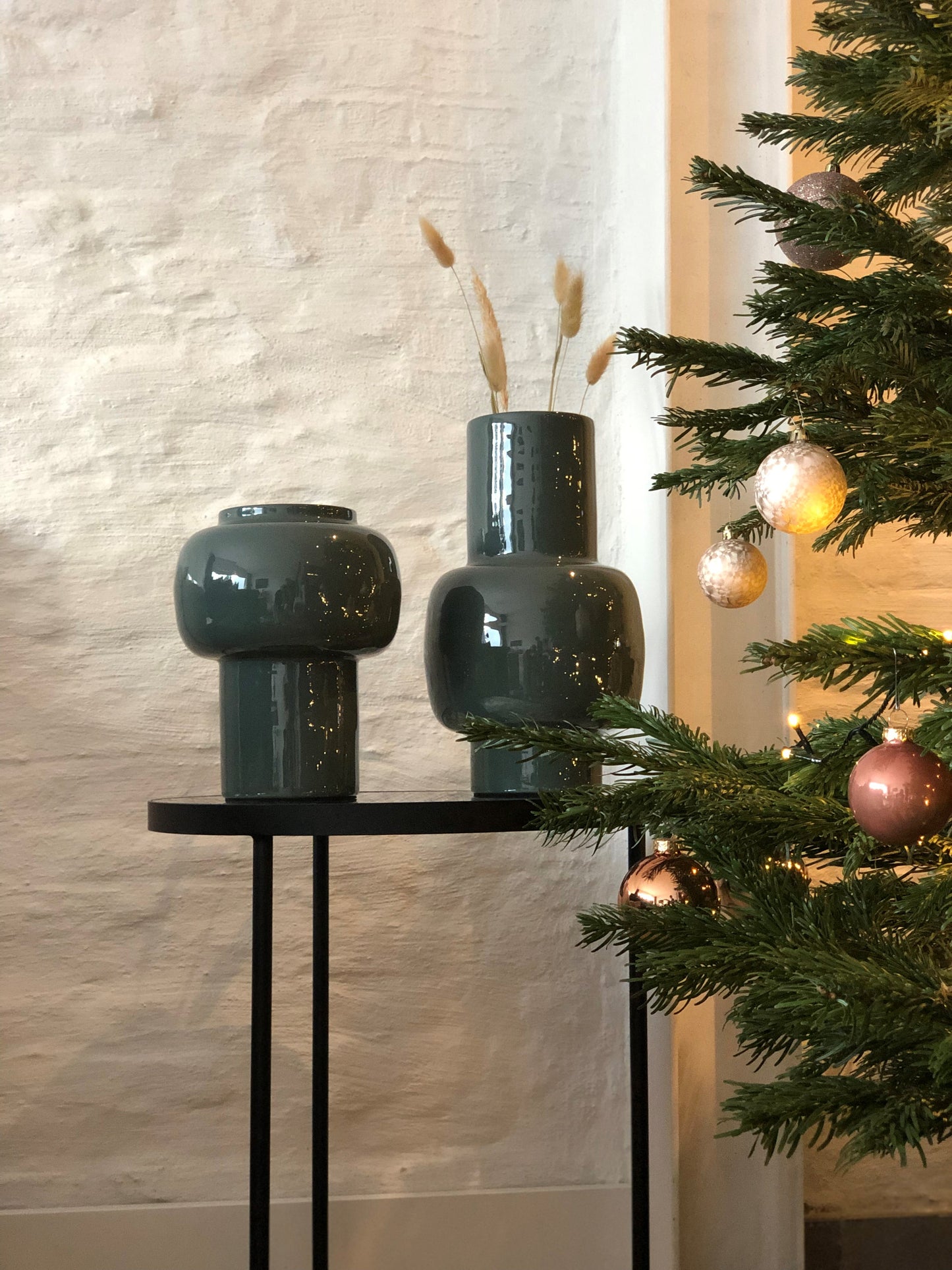 Vase Enamel green/grey